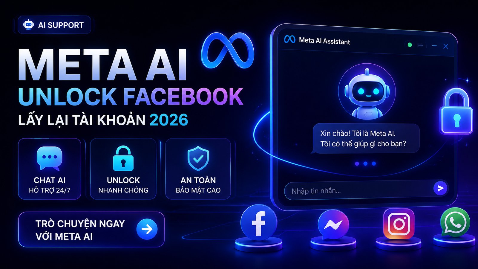 Nút Meta AI Facebook Là Gì? Cách Dùng Để Mở Khóa Tài Khoản 2026